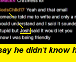 He says he didnt know her