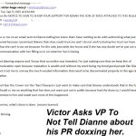 Victor Asks VP not to tell Dianne about his doxxing of Dianne