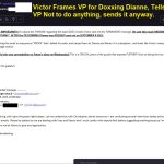 Victor Frames VP for Doxxing Dianne