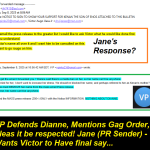 Who REALLY sent the Press Releases – Jane with Victors Permission.