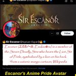 Escanor – Anime Pride Character