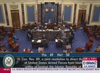U.S. Senate BLOCKS War Powers Resolution to Stop Trumps Illegal War With Iran, 49-50.